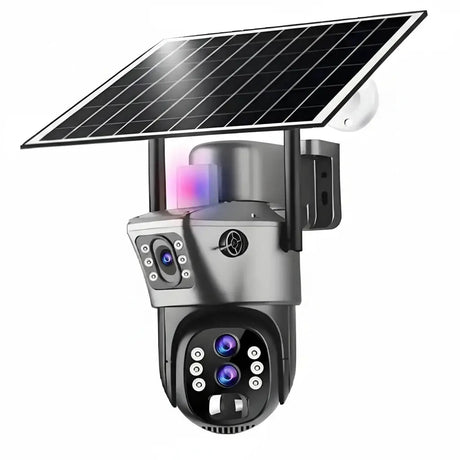 4G Solar Camera Outdoor 6K 12MP Tri Lens Night Vision IP PTZ Surveillance Pro - stepyours.com