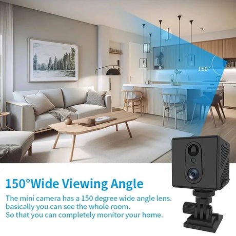 5MP Mini Camera 4G IP CCTV Two Way Audio 3000mAh Battery 64GB Night Vision - stepyours.com