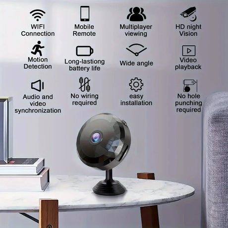 Wireless Mini WiFi Security Camera Night Vision Motion Detection And App Control by stepyours.com