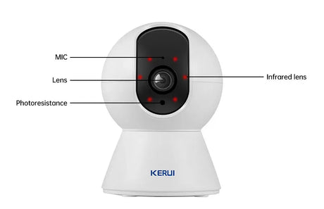 KERUI K259 5MP WiFi Indoor IP Camera With Tuya Smart App AI Tracking - stepyours.com