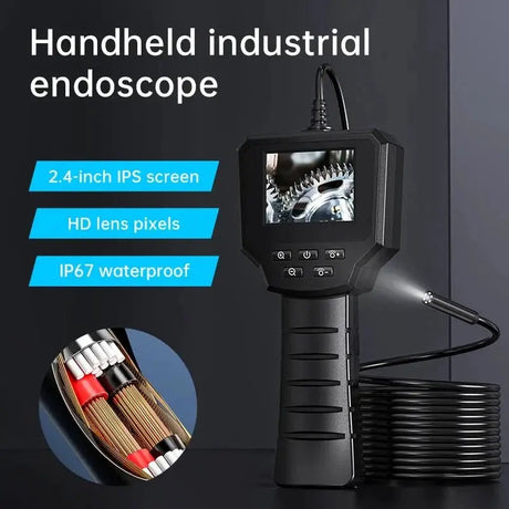 Industrial Endoscope Camera 2.4 Inch IPS LCD 1080P IP67 Waterproof Borescope - stepyours.com