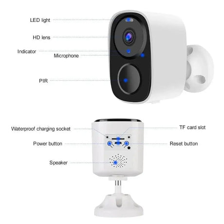 Vstarcam CB54 TZ 2K Solar Wireless Battery Security Camera With PIR Motion Alarm - stepyours.com
