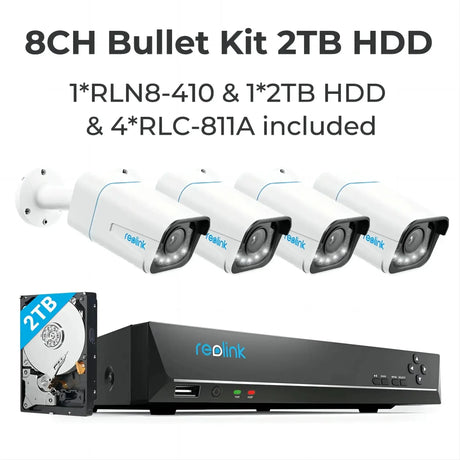 Reolink 8CH 4K Security Camera System 8MP IP Cameras Kit Pro
