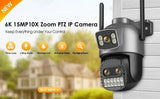 BESDER 10MP Dual - Lens Outdoor WiFi IP Camera - Auto - Tracking and Night Vision - stepyours.com
