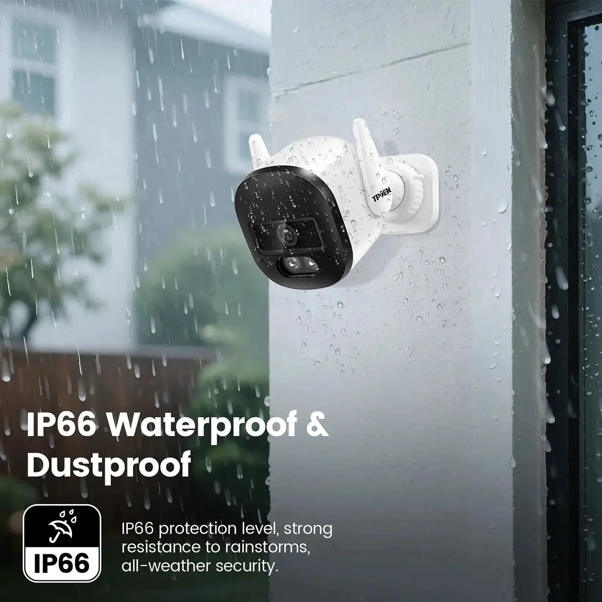 TPTEK 3MP WiFi Outdoor Bullet Camera - AI Human Detection, IP66 Weatherproof - stepyours.com