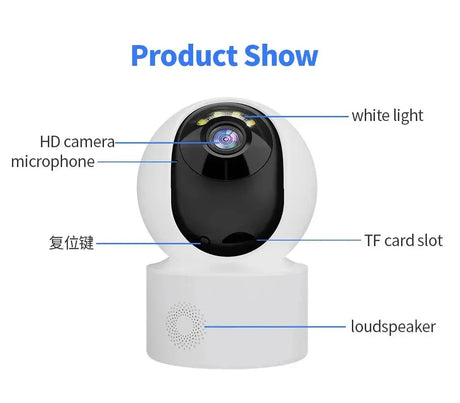 Yoosee 5MP WiFi Indoor PTZ Mini IP Camera - Color Night Vision And Two Way Audio - stepyours.com