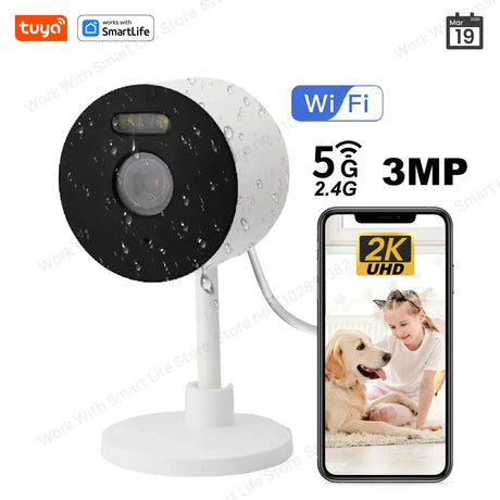 3MP HD Tuya Smart Indoor Outdoor Security Camera With Color Night Vision - stepyours.com