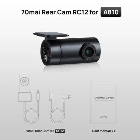 70Mai RC12 Rear Cam Dual Channel Interior Dash Cam With Parking Recording A810 - stepyours.com