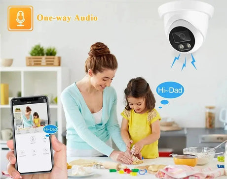 New 4K 8MP IP Camera AI Color Night Vision Outdoor PoE Surveillance Hooks - stepyours.com