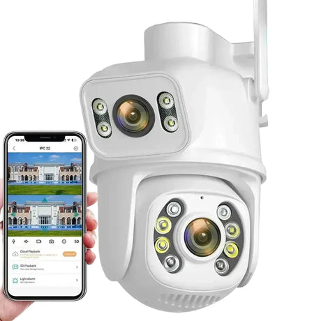 8MP Dual Lens Outdoor Security Camera With Night Vision