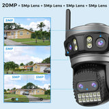 20MP Outdoors WiFi PTZ Security Camera - AI Human Detection and 10X Zoom Hooks by stepyours.com