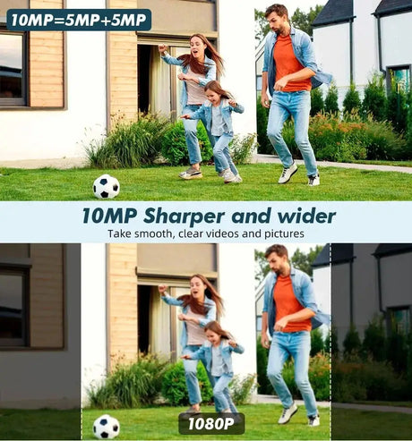 Fuers 5K 10MP Dual Lens IP Camera - Auto Tracking Tuya Smart WiFi CCTV - stepyours.com