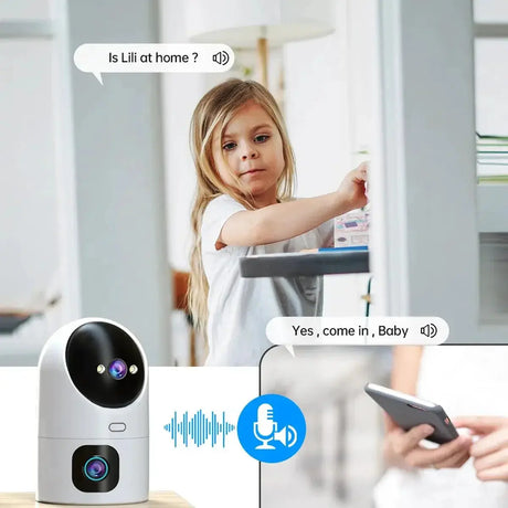 4K Dual Lens Security Camera Night Vision Tracking System