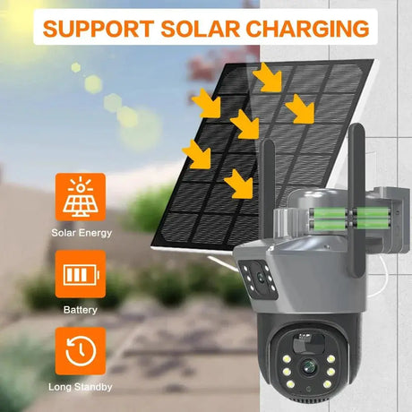 AI Powered Solar Security Camera With Color Night Vision