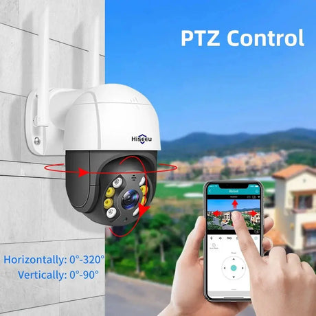 Hiseeu 4K 8MP Smart Wifi PTZ Camera With 5x Zoom AI Human Detection ONVIF - stepyours.com