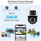 ASECAM 12MP 6K WiFi Outdoor Camera - AI Tracking, 8X Zoom, Dual Screen - stepyours.com