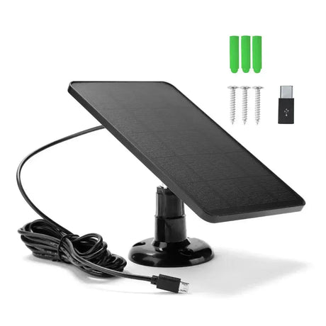 Solar Panel Security Camera Charger Outdoor Power Kit