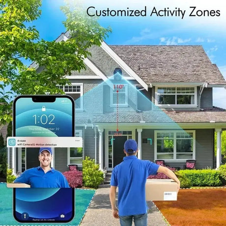 NOCCLILI Wireless Outdoor Security Camera - 2K Battery Powered WiFi Motion Siren - stepyours.com