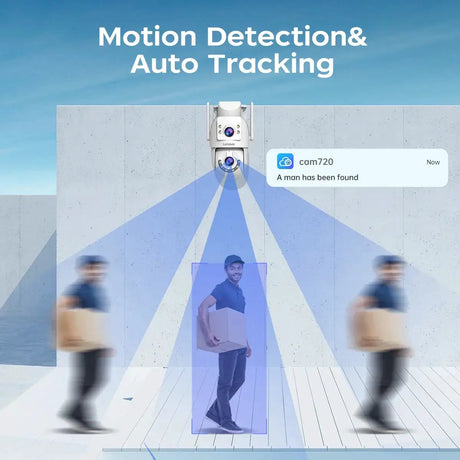 Lenovo 4K Outdoor WiFi Surveillance Camera Dual Lens PTZ IP - ESCAPION