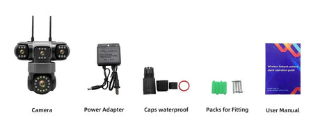 10K 20MP Outdoor WiFi Security Camera 360 Degree PTZ With 4 Lenses And 16X Zoom - stepyours.com