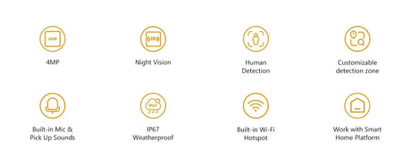 IMOU Ranger 4MP Bullet Lite Indoor Outdoor Security Camera AI Detection - stepyours.com