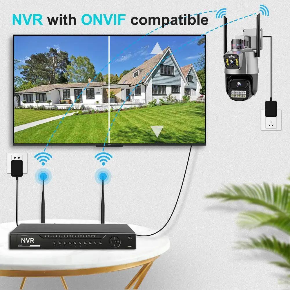 Outdoor Smart Security Camera AI Auto Tracking Night Vision