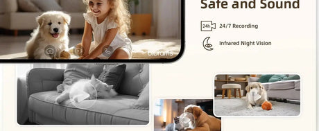 BoyKeep Baby Monitor Camera 2K HD Motion Detection And Two Way Audio 360 View - stepyours.com