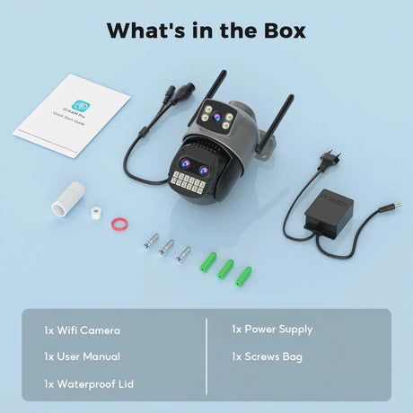 Abuntu 15MP 8K PTZ WiFi Outdoor Camera - 10X Zoom AI Human Detection - stepyours.com