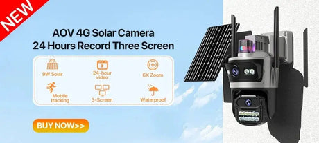 WONSDAR Three Screen WIFI IP Camera Outdoor - Dual Lens AI Human Detection Hooks - stepyours.com