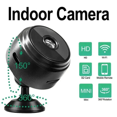A9 HD WiFi Mini Surveillance Camera - 1080P Wireless Home Security.Add Hooks - stepyours.com