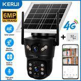 KERUI Outdoor Waterproof Solar Camera 6MP Dual Lens With 4G SIM And WiFi - stepyours.com