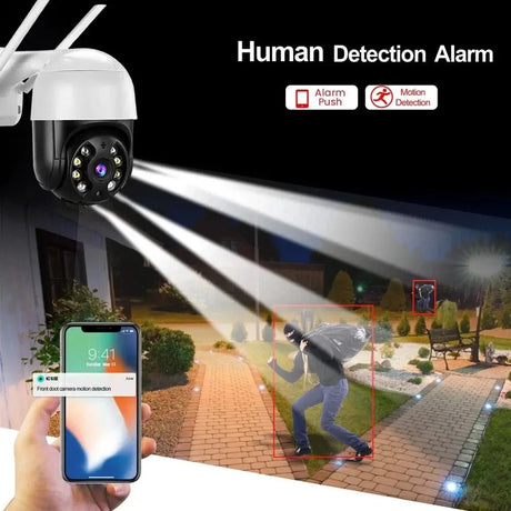 DDBROUGEN A8B PTZ Camera - 4K 8MP AI Humanoid Detection Outdoor Security Hooks - stepyours.com