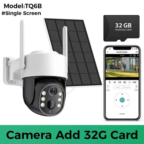 Solar WiFi Security Camera Outdoor Dual Lens 8MP 4K HD with Built - in Battery - stepyours.com