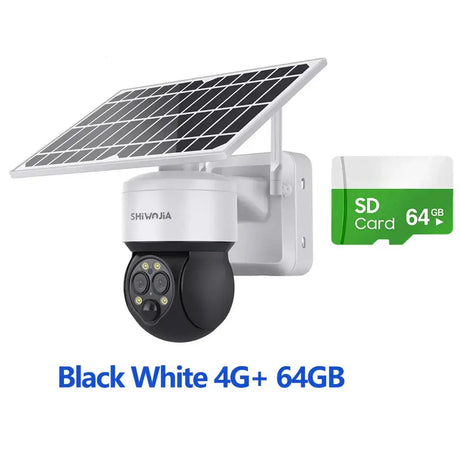 Shiwojia 4G Sim Solar Camera With WiFi 6W Dual Lens 12X Zoom