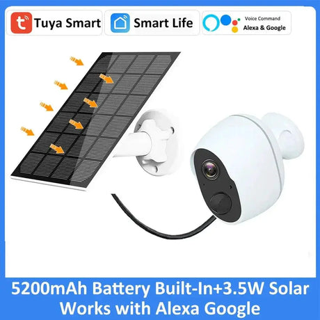 Solar Powered Outdoor WiFi Surveillance Camera for Home
