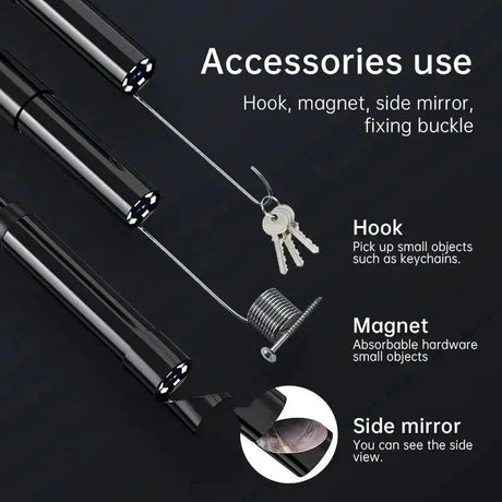 Industrial Endoscope Camera 2.4 Inch IPS LCD 1080P IP67 Waterproof Borescope - stepyours.com
