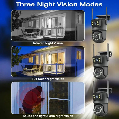 Icsee 8MP WiFi PTZ CCTV Camera Dual Screen Auto Tracking Night Vision Outdoor - stepyours.com