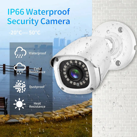 Gadinan 5MP AHD Outdoor Bullet Camera With Wired Coax HD Night Vision - stepyours.com