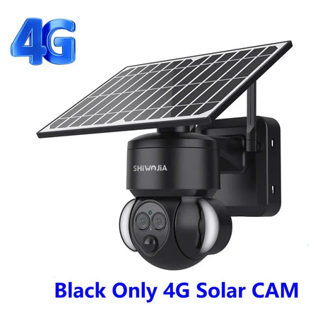 Shiwojia 6MP Solar Camera With 4G Sim Card Outdoor 12X Zoom