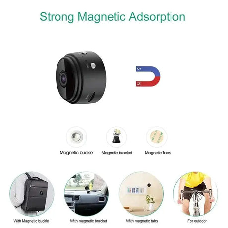 A9 HD WiFi Mini Surveillance Camera - 1080P Wireless Home Security.Add Hooks - stepyours.com