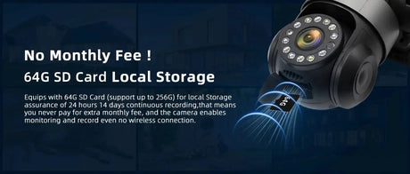 10K 20MP Outdoor WiFi Security Camera 360 Degree PTZ With 4 Lenses And 16X Zoom - stepyours.com