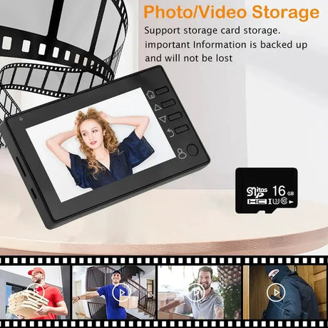 New 4.3 Inch Peephole 140° Smart Video Doorbells Door Viewer Camera Security Monitor 1080P HD Visual Doorbell by stepyours.com