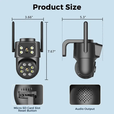 ANBIUX 8MP Dual Lens WiFi Camera - AI Human Detection Outdoor PTZ Security - stepyours.com