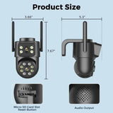 ANBIUX 4K 8MP WiFi Surveillance Camera Dual Lens Outdoor PTZ AI Human Detection - stepyours.com