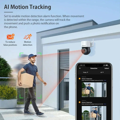 INQMEGA 5MP Tuya Outdoor PTZ Camera Ai Human Detect