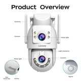 Lenovo 4K Outdoor WiFi Surveillance Camera Dual Lens PTZ IP - ESCAPION