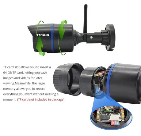 4MP Outdoor WiFi Bullet Security Camera - CamHi CamHipro Compatible Alerts - stepyours.com