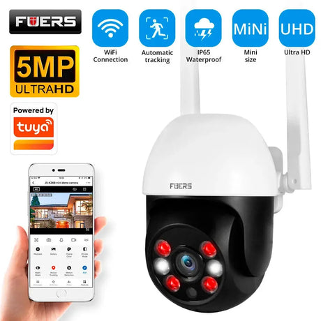 Fuers 8MP 4K IP Camera Outdoor Home Security Auto Tracking AI Human Detection WIFI CCTV Surveillance Camera Work With Tuya Smart by stepyours.com