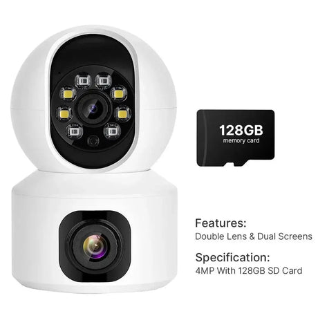 2K 4MP WiFi PTZ Security Camera With AI Tracking Features