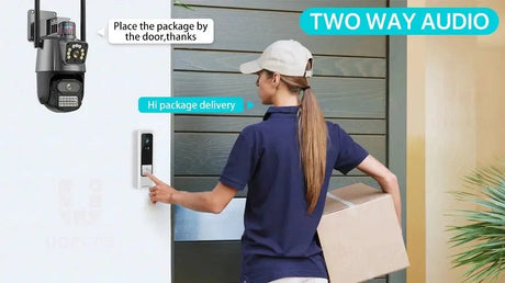 Outdoor WiFi PTZ Camera 8MP Dual - Lens 4K AI Tracking Dual Screen Night Vision - stepyours.com